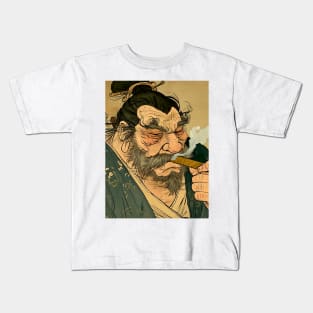 Puff Sumo Smoking a Cigar: "Nothing Bothers Me When I'm Smoking a Cigar" Kids T-Shirt